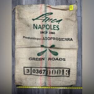 Large Burlap Coffee Bean Bag great for Upcycle Craft and Decor Diy recycle sack